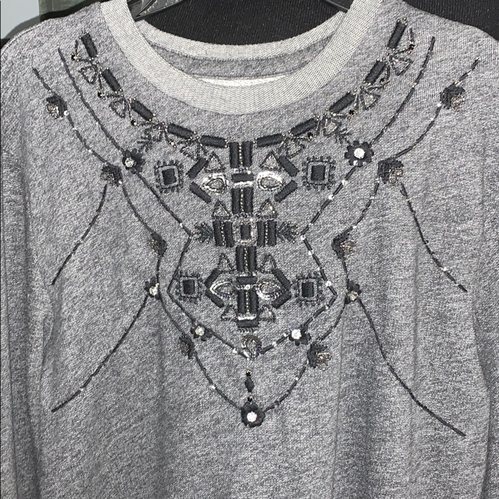 Abercrombie & Fitch Gray Embroidered Sweatshirt - Picture 3 of 10